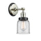 Bell Sconce shown in the Polished Nickel finish with a Clear shade
