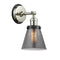 Cone Sconce shown in the Polished Nickel finish with a Plated Smoke shade