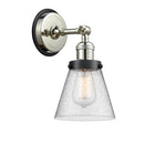 Cone Sconce shown in the Polished Nickel finish with a Seedy shade
