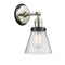 Cone Sconce shown in the Polished Nickel finish with a Seedy shade
