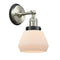 Fulton Sconce shown in the Brushed Satin Nickel finish with a Matte White shade