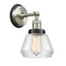 Fulton Sconce shown in the Brushed Satin Nickel finish with a Clear shade