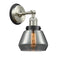 Fulton Sconce shown in the Brushed Satin Nickel finish with a Plated Smoke shade