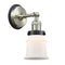 Canton Sconce shown in the Brushed Satin Nickel finish with a Matte White shade