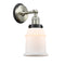 Canton Sconce shown in the Brushed Satin Nickel finish with a Matte White shade
