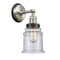 Canton Sconce shown in the Brushed Satin Nickel finish with a Seedy shade