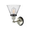 Innovations Lighting Large Cone 1 Light Mixed Metals Sconce Part Of The Franklin Restoration Collection 203SN-BPBK-HRBK-G42