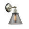 Cone Sconce shown in the Brushed Satin Nickel finish with a Plated Smoke shade