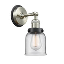 Bell Sconce shown in the Brushed Satin Nickel finish with a Clear shade