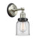 Bell Sconce shown in the Brushed Satin Nickel finish with a Clear shade