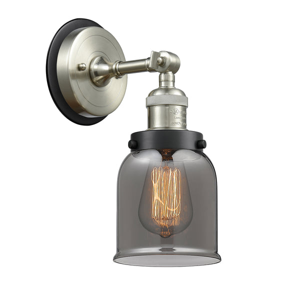 Bell Sconce shown in the Brushed Satin Nickel finish with a Plated Smoke shade
