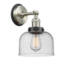 Bell Sconce shown in the Brushed Satin Nickel finish with a Seedy shade