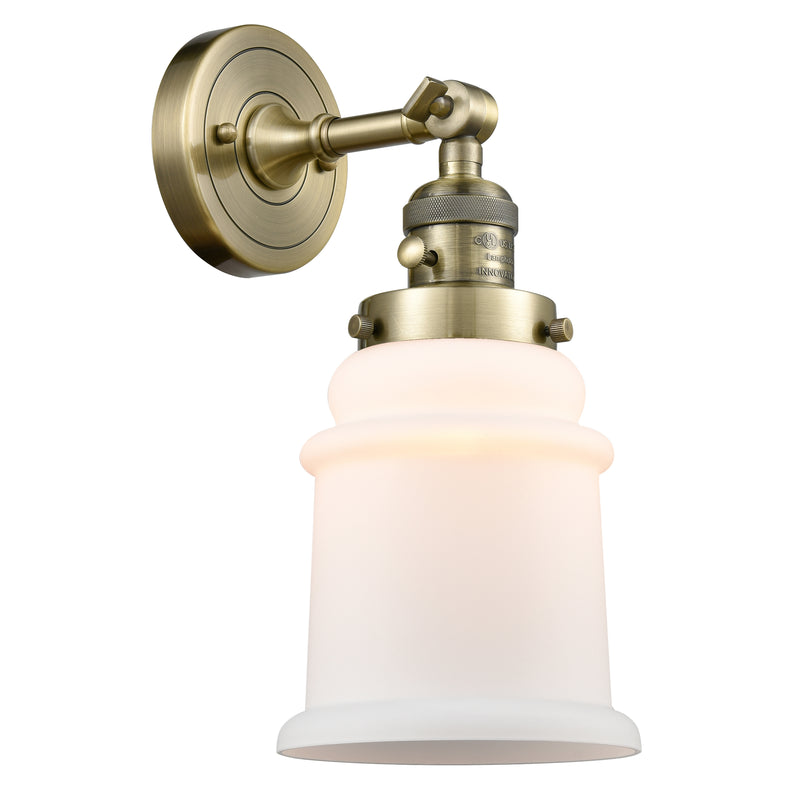 Innovations Lighting Canton 1 Light 6.5" Sconce with Switch 203SW-AB-G181-LED