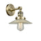 Innovations Lighting Halophane 1-100 watt 10 inch Antique Brass Sconce  Halophane glass   180 Degree Adjustable Swivel High-Low-Off Switch 203SWABG2