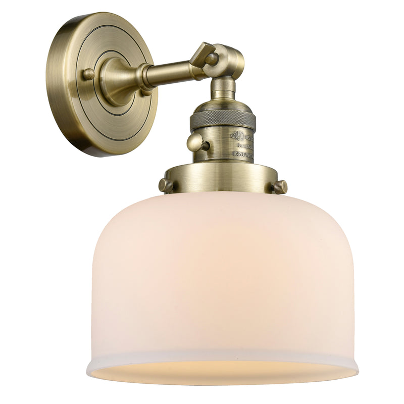 Innovations Lighting Bell 1 Light 8" Sconce with Switch 203SW-AB-G71-LED