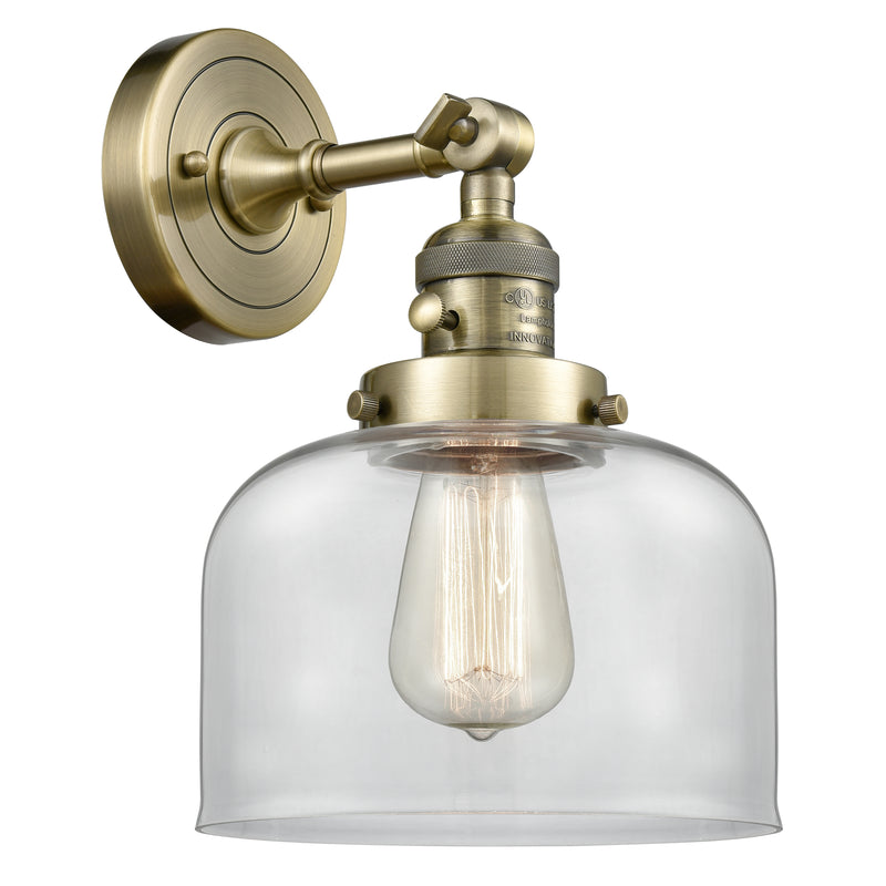 Innovations Lighting Bell 1 Light 8" Sconce With Switch 203SW-AB-G72-LED