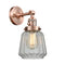 Innovations Lighting Chatham 1-100 watt 6 inch Antique Copper Sconce Clear Fluted glass 180 Degree Swivel High-Low-Off Switch 203SWACG142