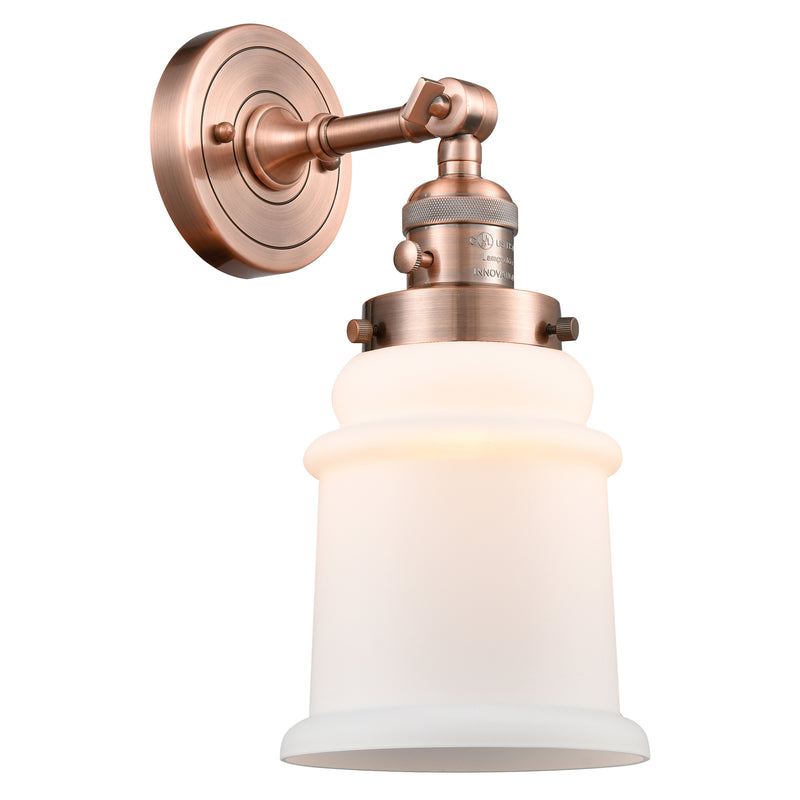 Innovations Lighting Canton 1 Light 6.5" Sconce With Switch 203SW-AC-G181