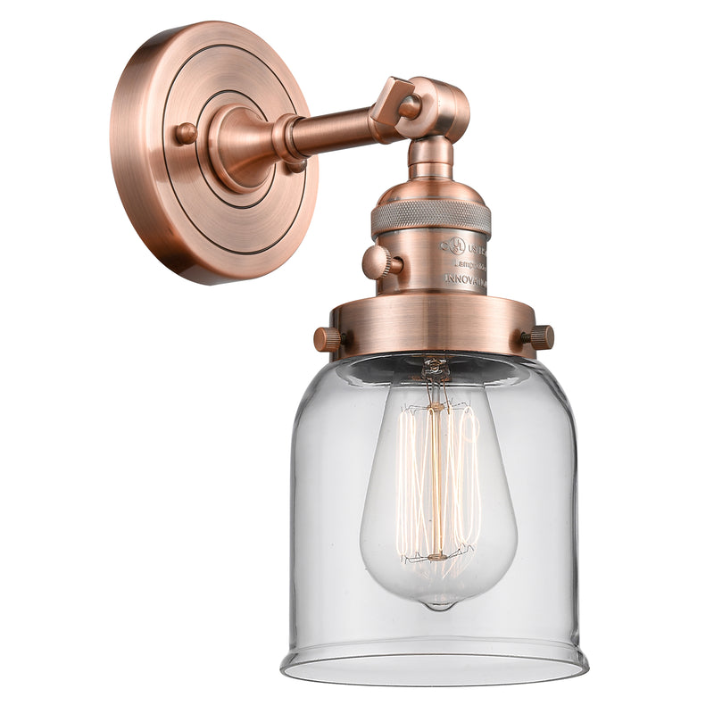 Innovations Lighting Bell 1 Light 5" Sconce With Switch 203SW-AC-G52