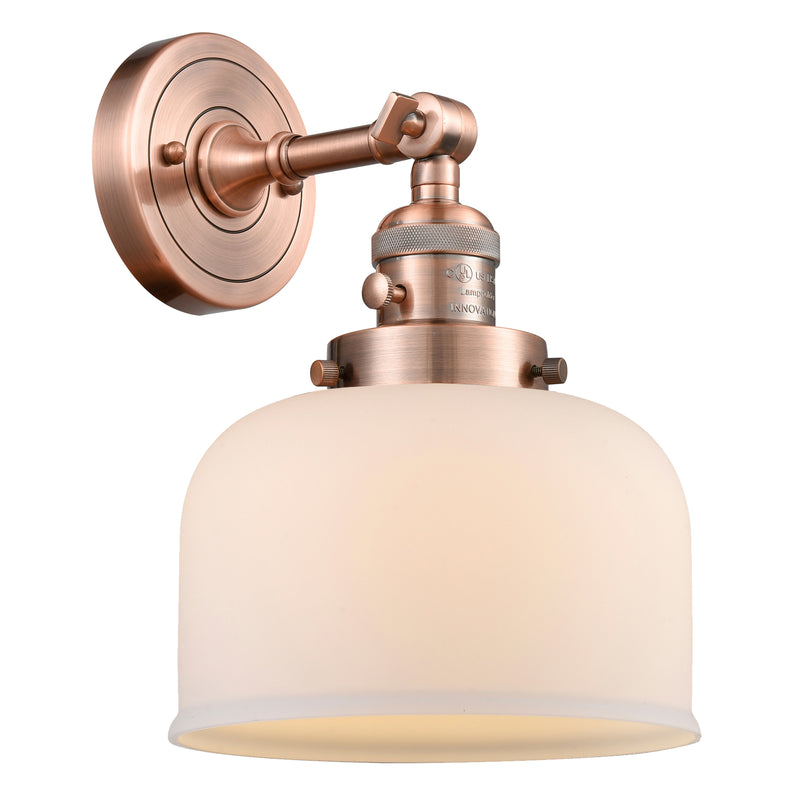 Innovations Lighting Bell 1 Light 8" Sconce With Switch 203SW-AC-G71