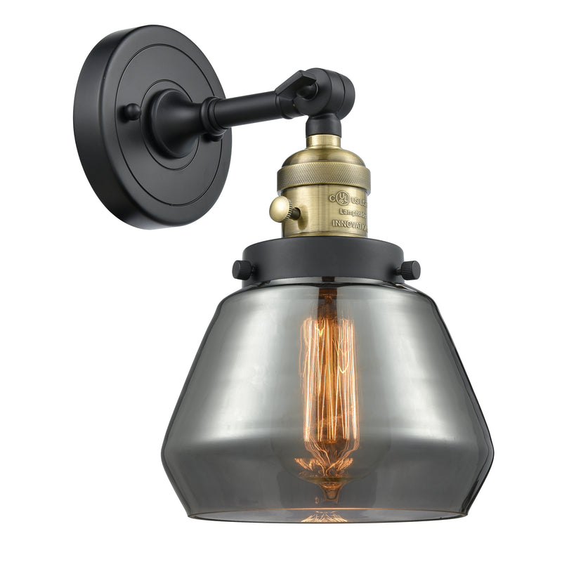 Innovations Lighting Fulton 1 Light 7" Sconce With Switch 203SW-BAB-G173