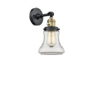 Innovations Lighting Bellmont 1-100 watt 6.5 inch Black Antique Brass Sconce Clear glass 180 Degree Swivel High-Low-Off Switch 203SWBABG192