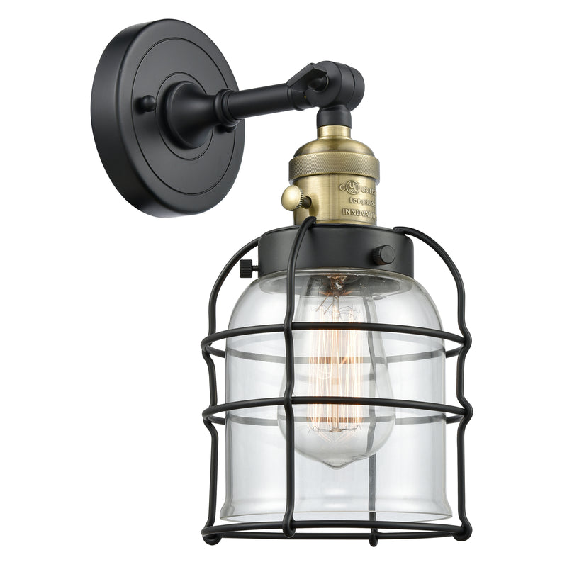 Innovations Lighting Bell Cage 1 Light 6" Sconce With Switch 203SW-BAB-G52-CE