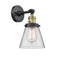 Innovations Lighting Small Cone 1-100 watt 6 inch Black Antique Brass Sconce  Clear glass 180 Degree Swivel High-Low-Off Switch 203SWBABG62