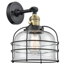 Innovations Lighting Bell Cage 1 Light 9" Sconce With Switch 203SW-BAB-G72-CE