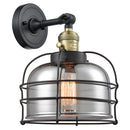 Innovations Lighting Bell Cage 1 Light 9" Sconce With Switch 203SW-BAB-G73-CE