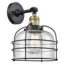 Innovations Lighting Bell Cage 1 Light 9" Sconce With Switch 203SW-BAB-G74-CE