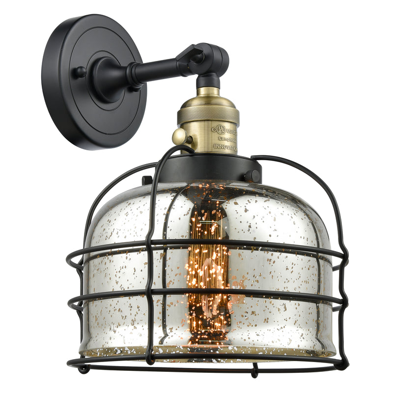 Innovations Lighting Bell Cage 1 Light 9" Sconce With Switch 203SW-BAB-G78-CE