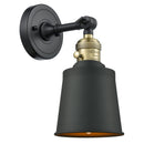 Innovations Lighting Addison 1 Light 5" Sconce With Switch 203SW-BAB-M9-BK
