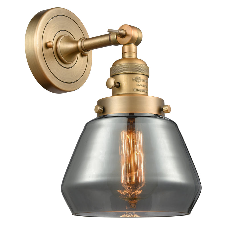 Innovations Lighting Fulton 1 Light 7" Sconce With Switch 203SW-BB-G173