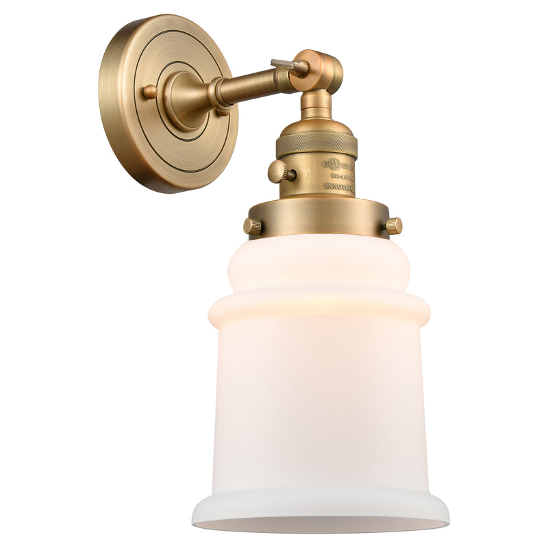 Innovations Lighting Canton 1 Light 6.5" Sconce With Switch 203SW-BB-G181