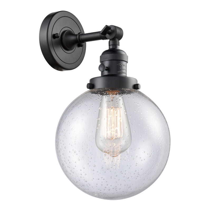 Innovations Lighting Beacon 1 Light 8" Sconce With Switch 203SW-BK-G204-8