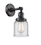 Innovations Lighting Small Bell 1-100 watt 5 inch Black Sconce  Clear glass   180 Degree Adjustable Swivel High-Low-Off Switch 203SWBKG52