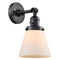 Innovations Lighting Cone 1 Light 6.25" Sconce With Switch 203SW-BK-G61