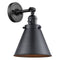Innovations Lighting Appalachian 1 Light 8" Sconce With Switch 203SW-BK-M13-BK