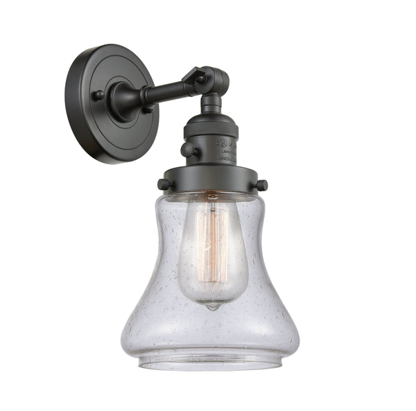 Innovations Lighting Bellmont 1-100 watt 6.5 inch Oil Rubbed Bronze Sconce  Seedy glass   180 Degree Adjustable Swivel High-Low-Off Switch 203SWOBG194