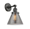 Innovations Lighting Large Cone 1-100 watt 8 inch Oil Rubbed Bronze Sconce  Smoked glass   180 Degree Adjustable Swivel High-Low-Off Switch 203SWOBG43