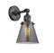 Innovations Lighting Small Cone 1-100 watt 6 inch Oil Rubbed Bronze Sconce  Smoked glass   180 Degree Adjustable Swivel High-Low-Off Switch 203SWOBG63