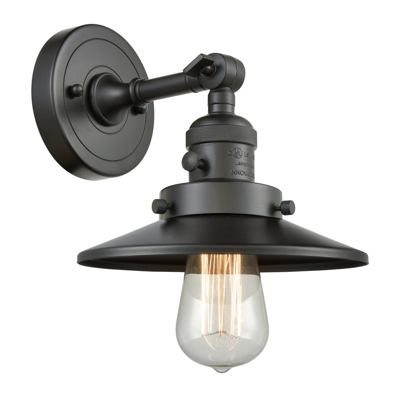 Innovations Lighting Railroad 1 Light 8" Sconce with Switch 203SW-OB-M5