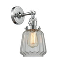 Innovations Lighting Chatham 1-100 watt 6 inch Polished Chrome Sconce Clear Fluted glass 180 Degree Swivel High-Low-Off Switch 203SWPCG142