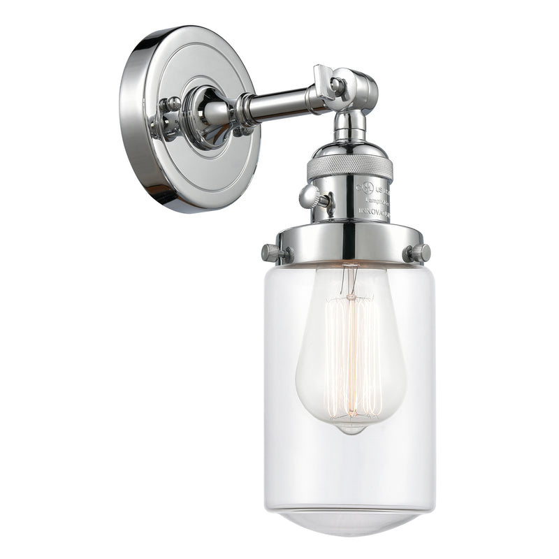 Innovations Lighting Dover 1 Light 4.5" Sconce With Switch 203SW-PC-G312