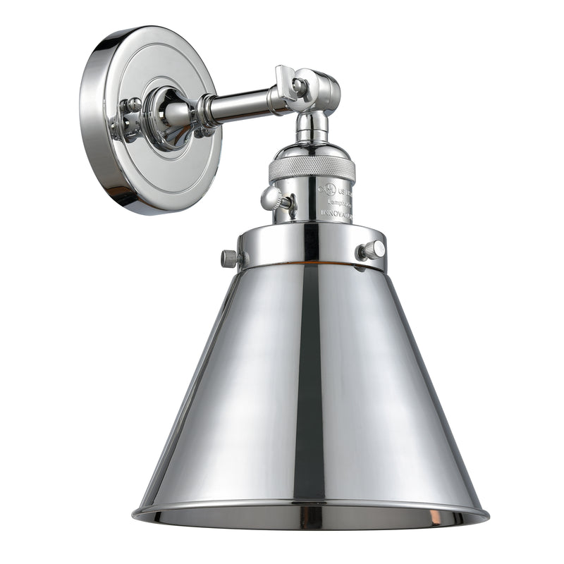 Innovations Lighting Appalachian 1 Light 8" Sconce With Switch 203SW-PC-M13-PC