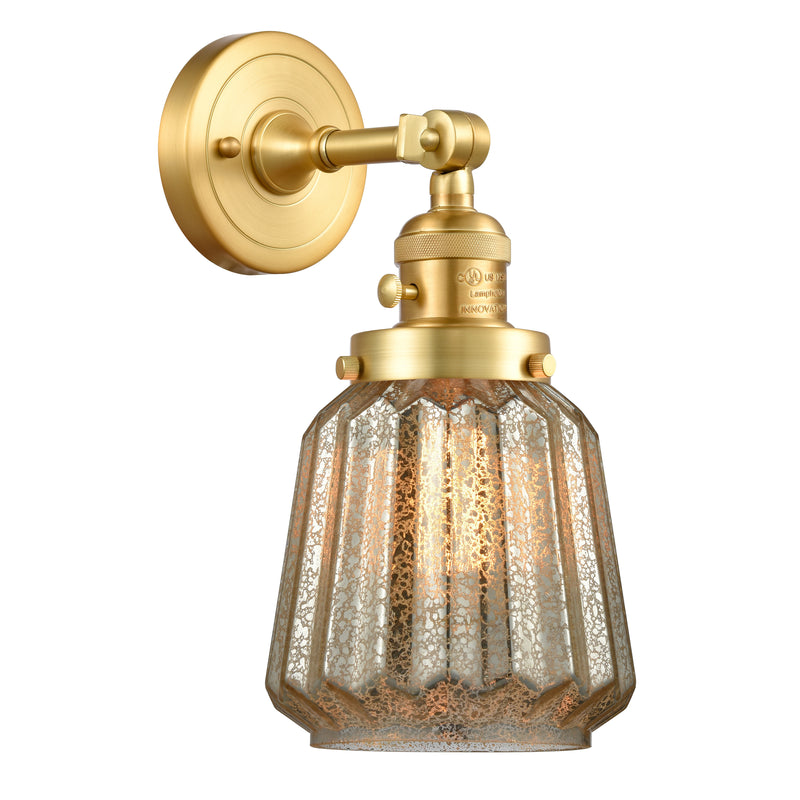 Innovations Lighting Chatham 1 Light 6.25" Sconce With Switch 203SW-SG-G146