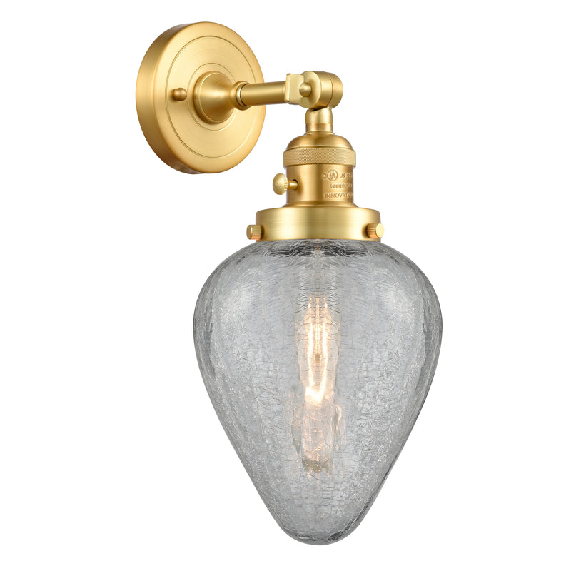Innovations Lighting Geneseo 1 Light 6.5" Sconce With Switch 203SW-SG-G165