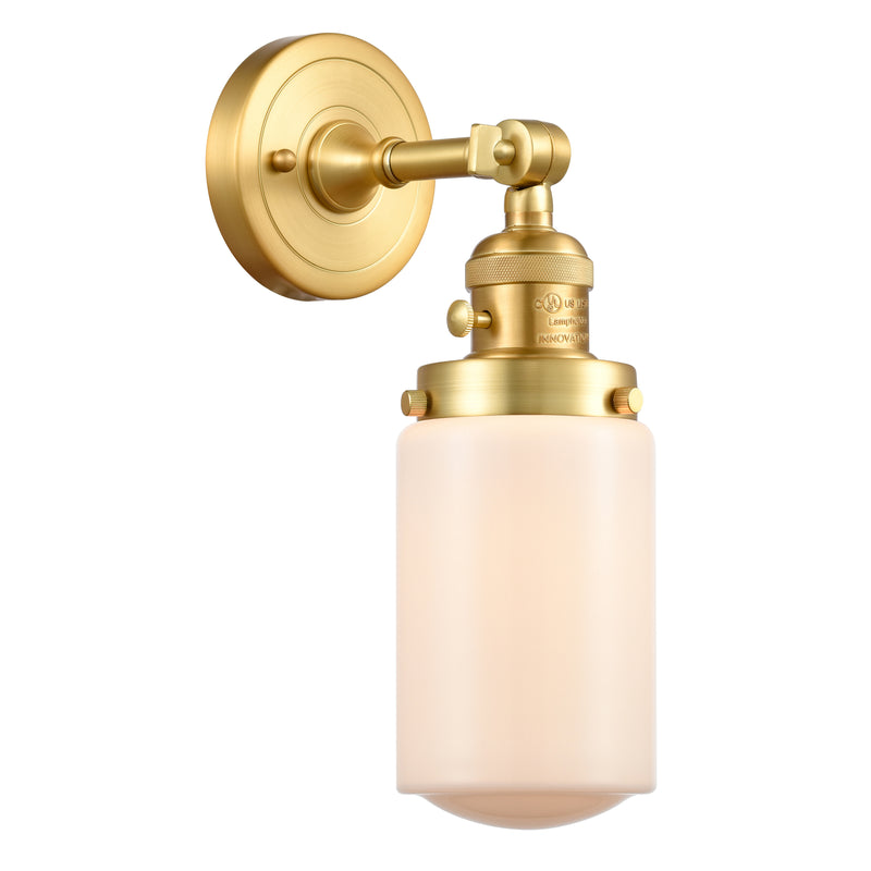 Innovations Lighting Dover 1 Light 4.5" Sconce With Switch 203SW-SG-G311