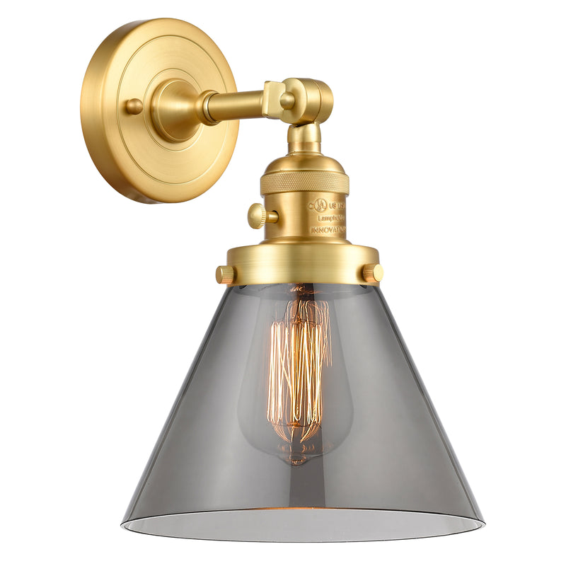 Innovations Lighting Cone 1 Light 8" Sconce With Switch 203SW-SG-G43